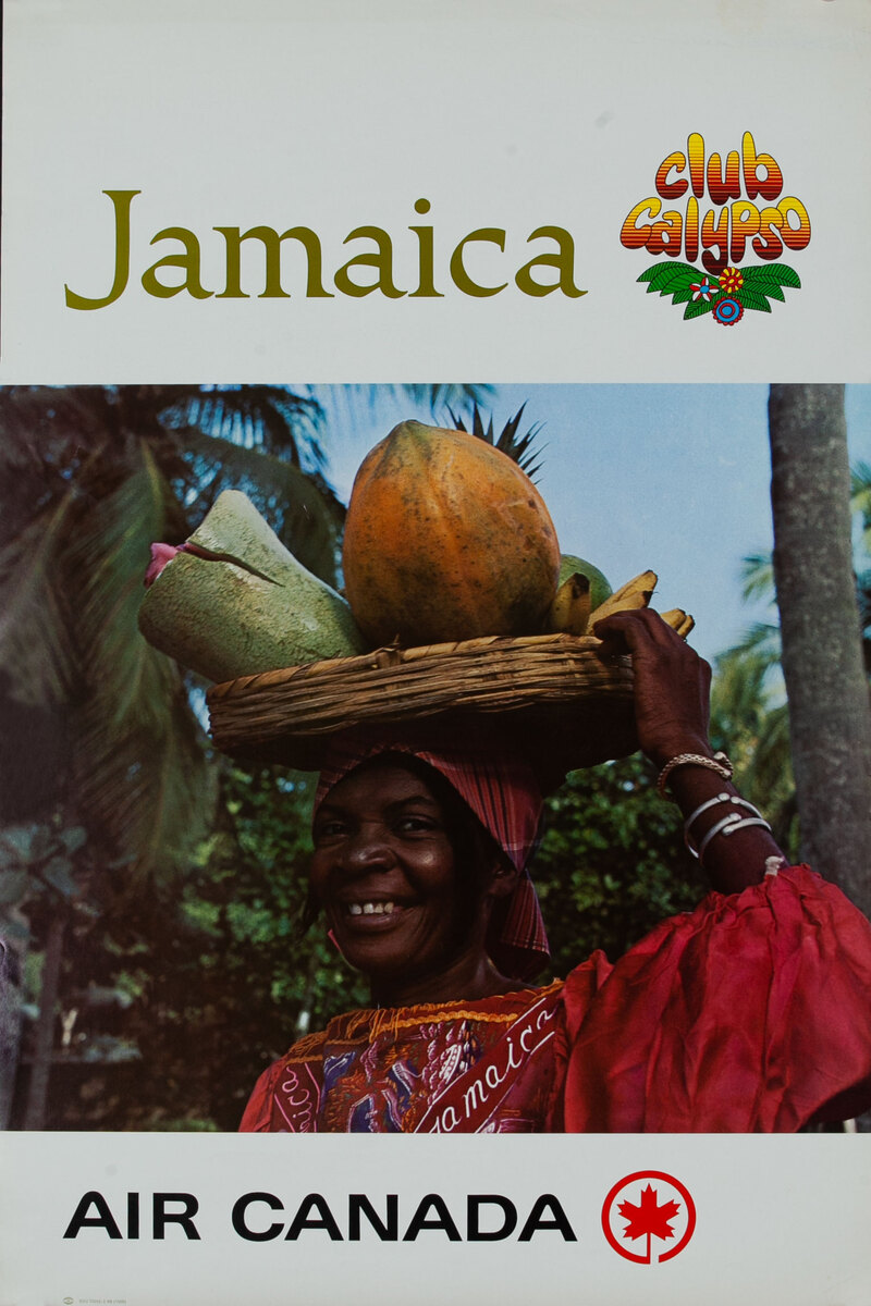 Jamaica Club Calypso Air Canada Travel Poster