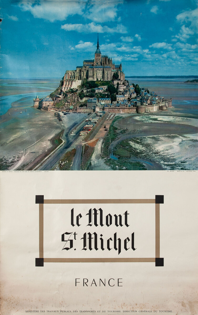 Le Mont St Michel France Travel Poster