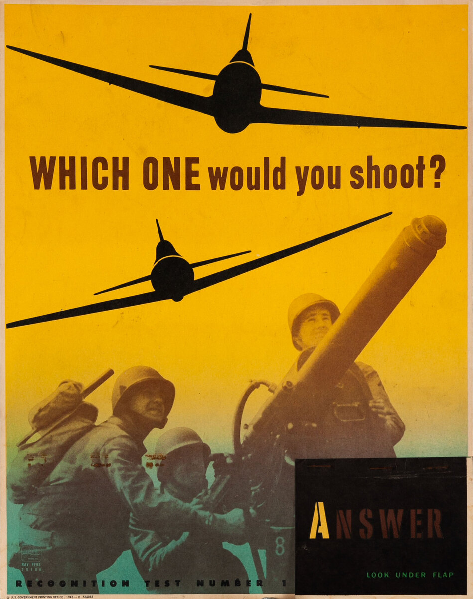 WHICH ONE would you shoot? - WWII Aircraft Recognition Training Chart