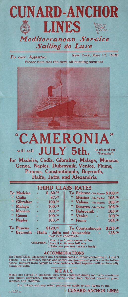 Cunard-Achor Lines Cameronia