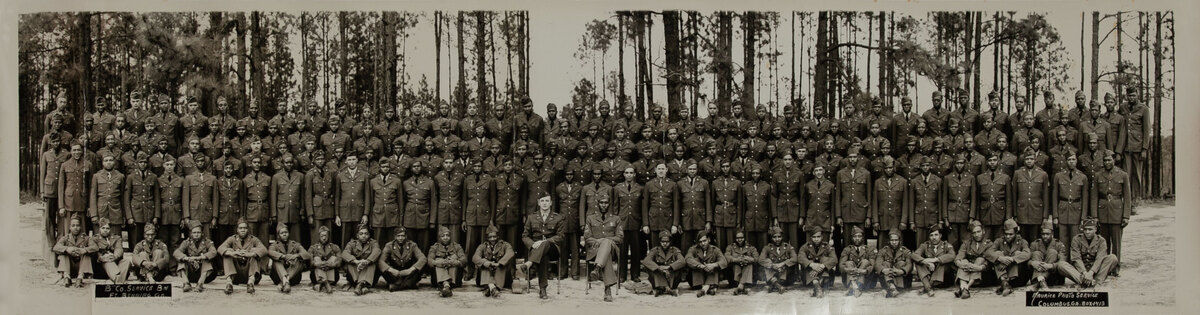WWII African American Unit B Co Service Bn, Ft Benning GA, Long Photo