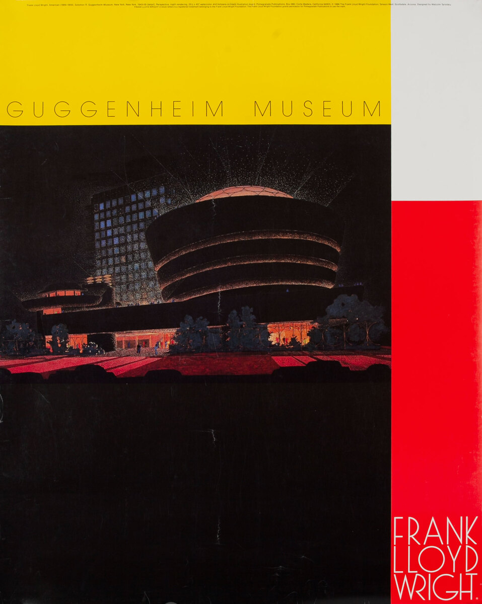 Guggenheim Museum - Perspective at night rendering - 