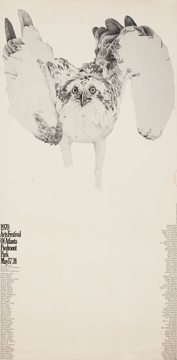 1970 Arts Festival of Atlanta Piedmont Park Poster