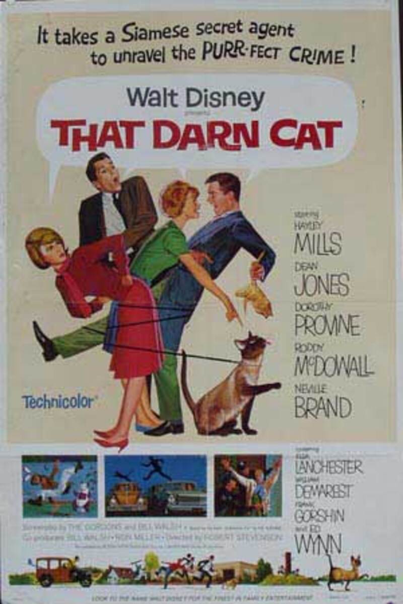 That Darn Cat Original American 1 Sheet Movie Poster style B