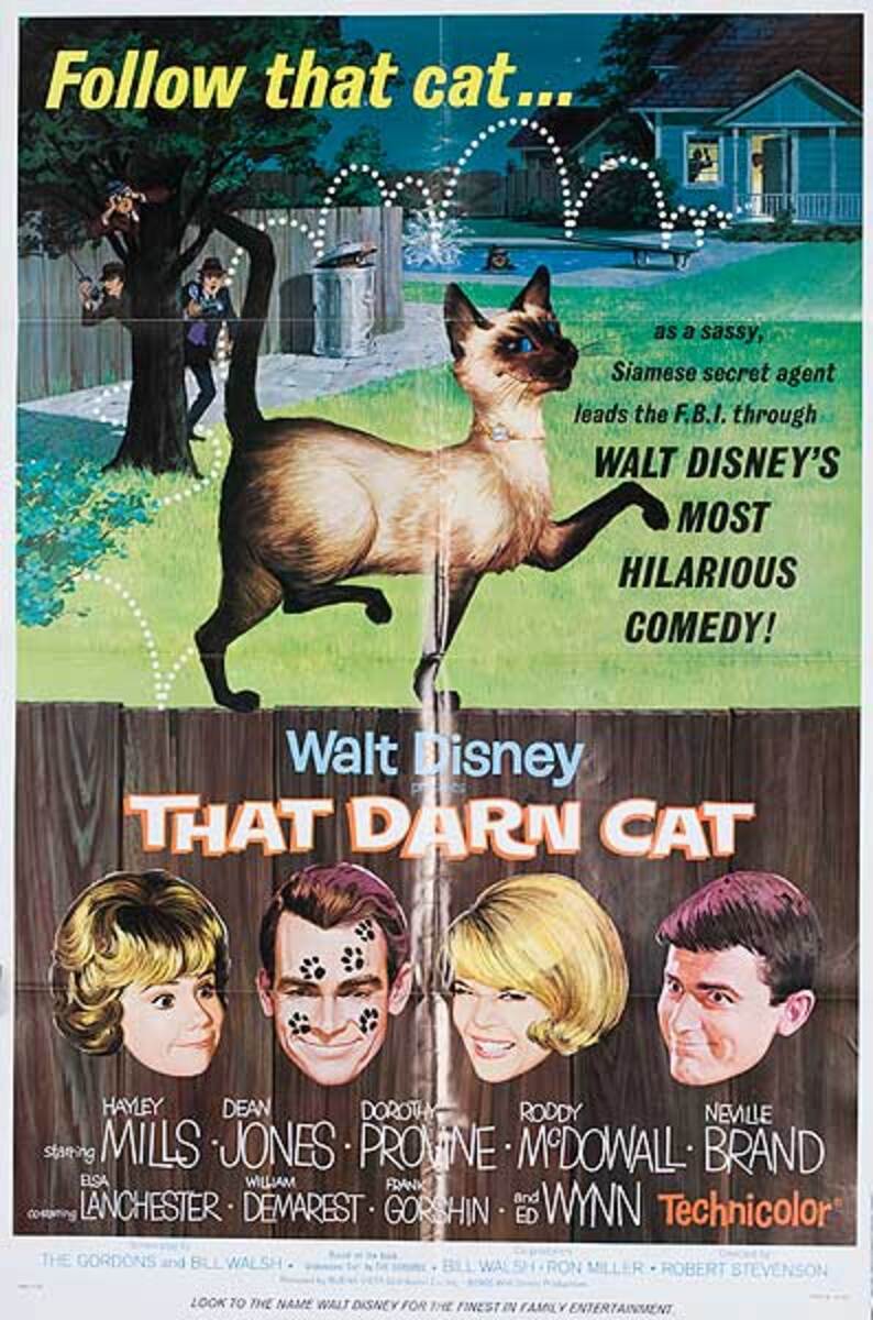 That Darn Cat Original Movie Poster style B