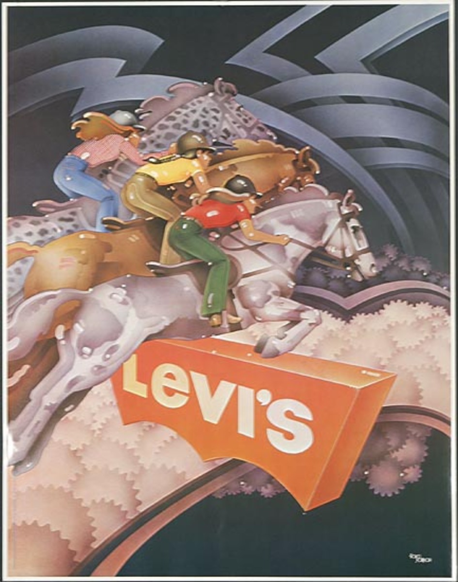 Levi's Equestrian Original Advertising Poster 