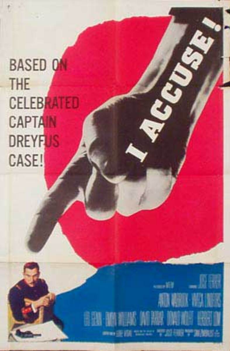 I Accuse Original Movie Poster 1 sheet 