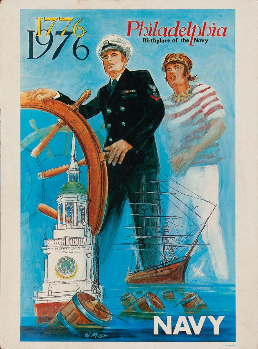 Navy 1776 1976 - Vietnam War Recruiting Poster
