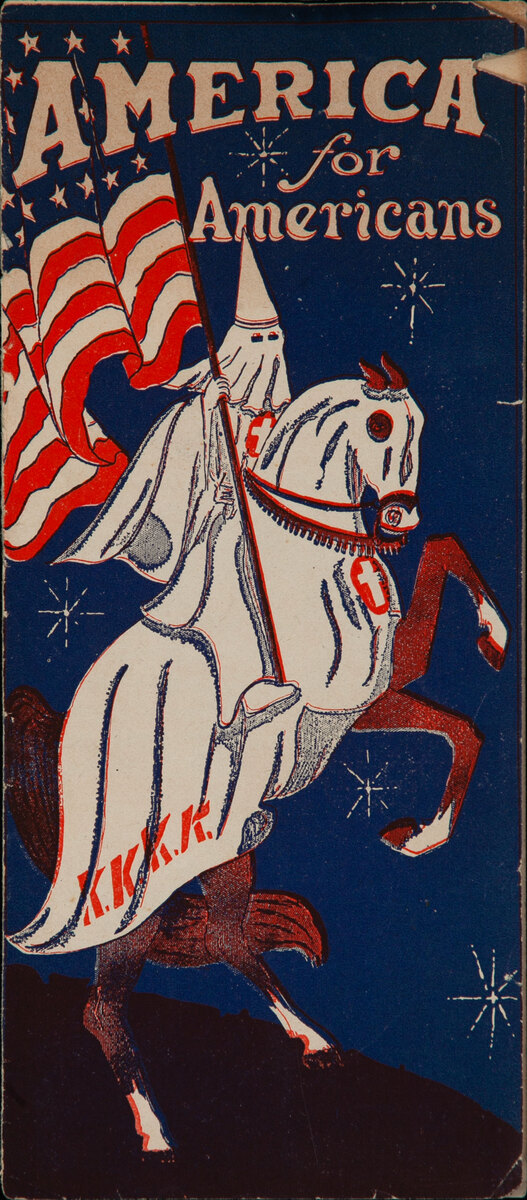 America for Americans - Rare KKK (Ku Klux Klan) Brochure