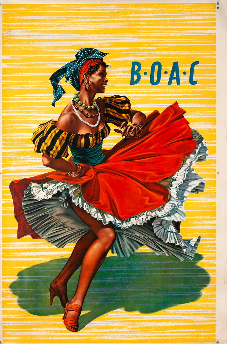 Caribbean Jet BOAC Travel Poster