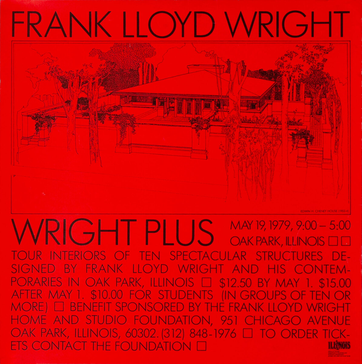The Frank Lloyd Wright Home and Studio Foundation Poster -  Wright Plus