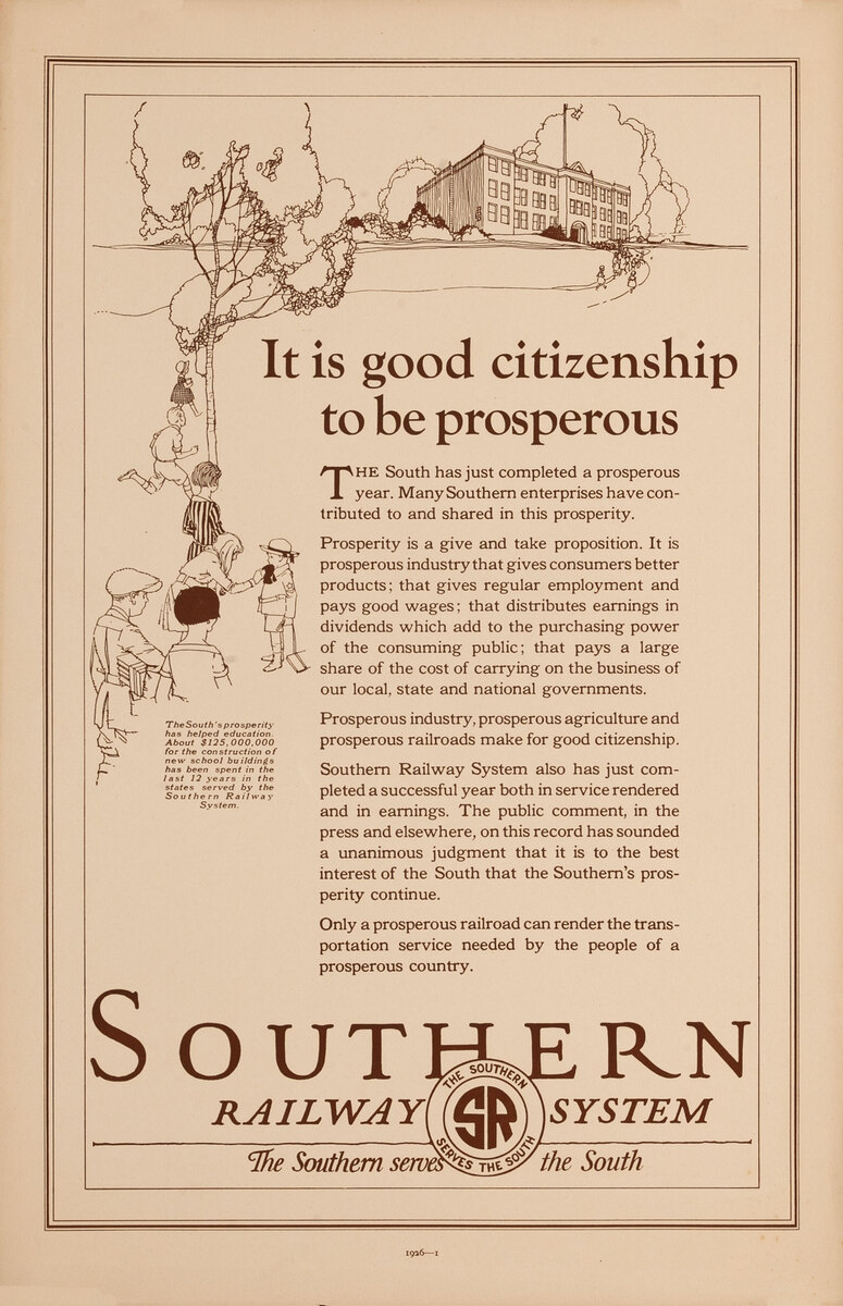 Southern Railway System -  It is Good Citizenship to be Prosperous