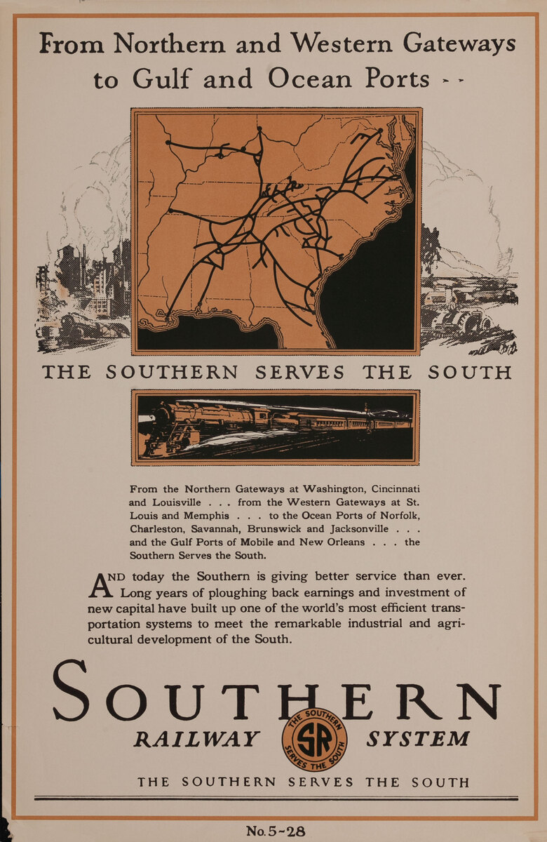 Southern Railway System - From Northern and Western Gateways to Gulf and Ocean Ports No. 5-28