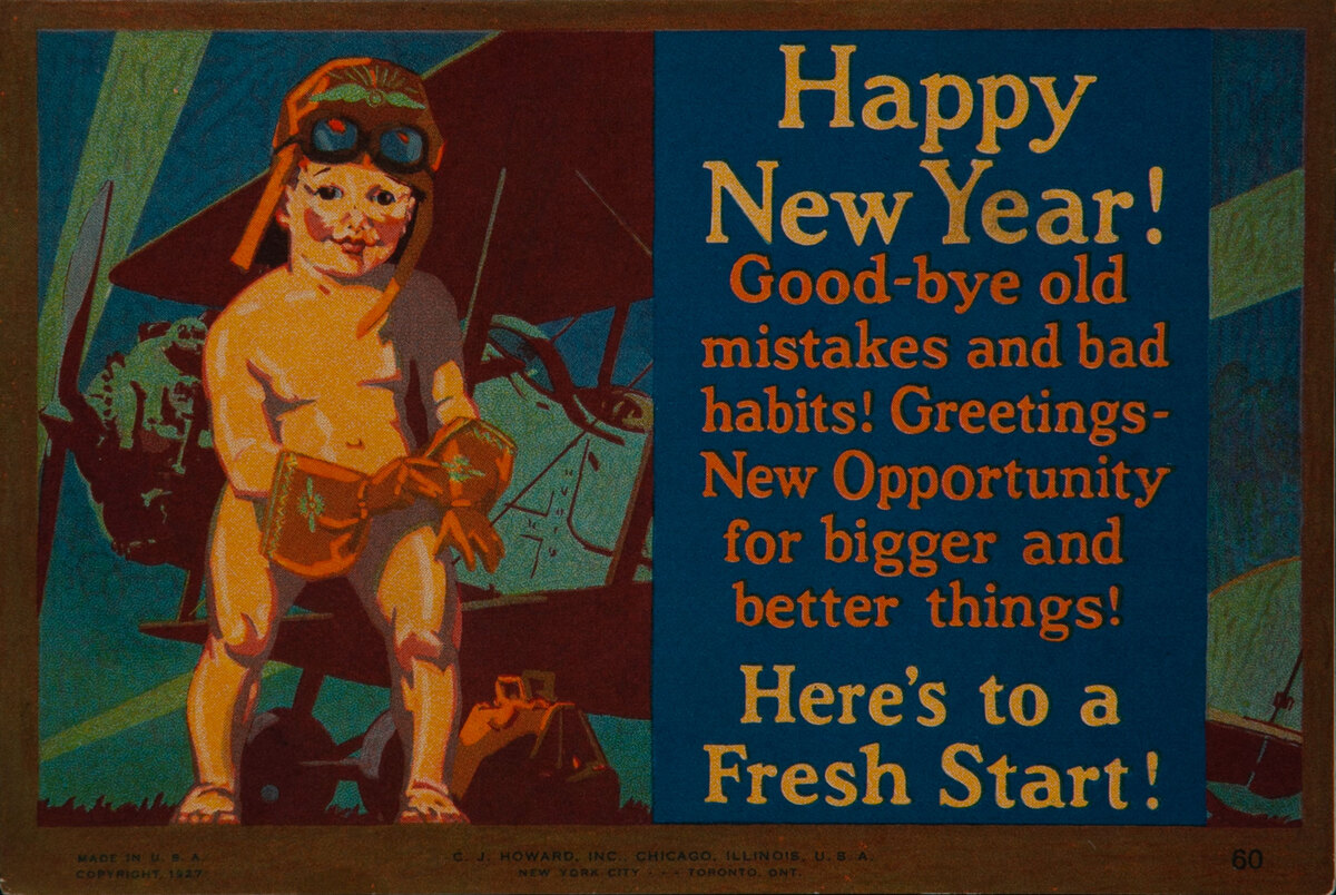 C J Howard Work Incentive Card #60 Happy  New Year! Here’s to a Fresh Start!