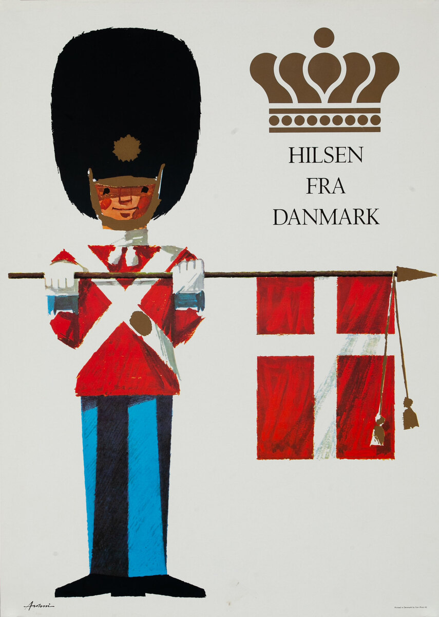 Regards from Denmark Original Danish Travel Poster