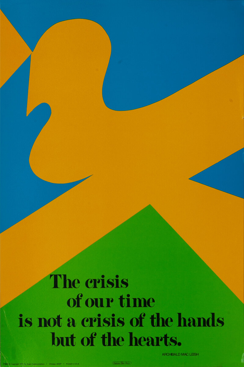 Original Argus Communications Mid Century Poster - The Crisis