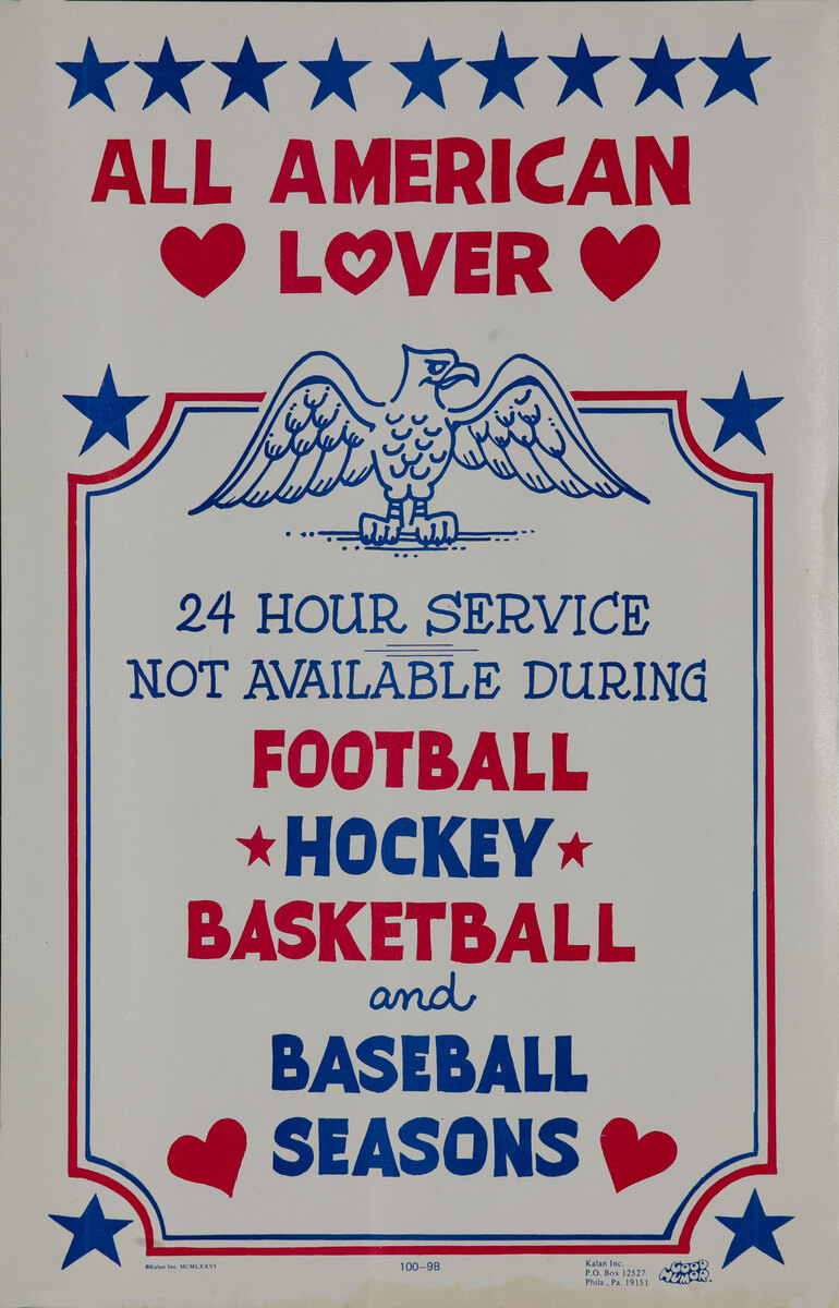 Comic Good Humor Poster - All American Lover