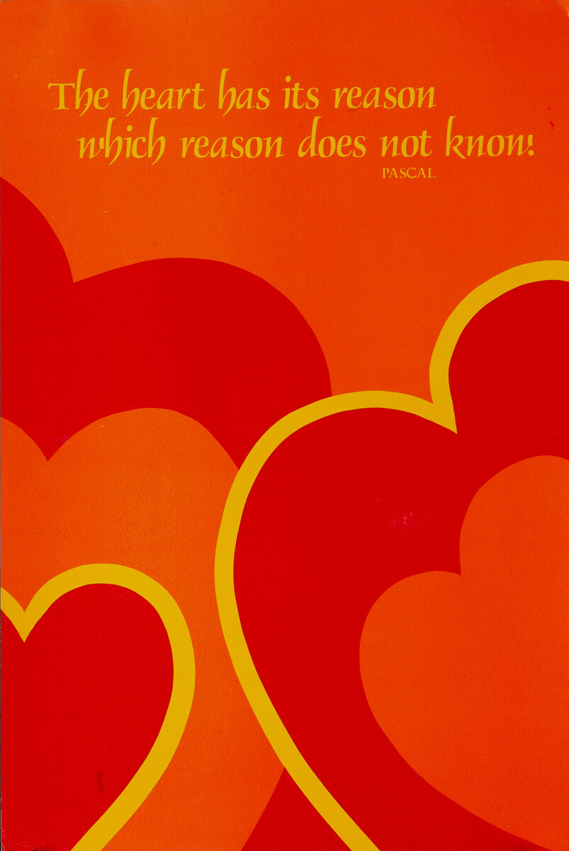 Original Argus Communications Mid Century Poster - Hearts