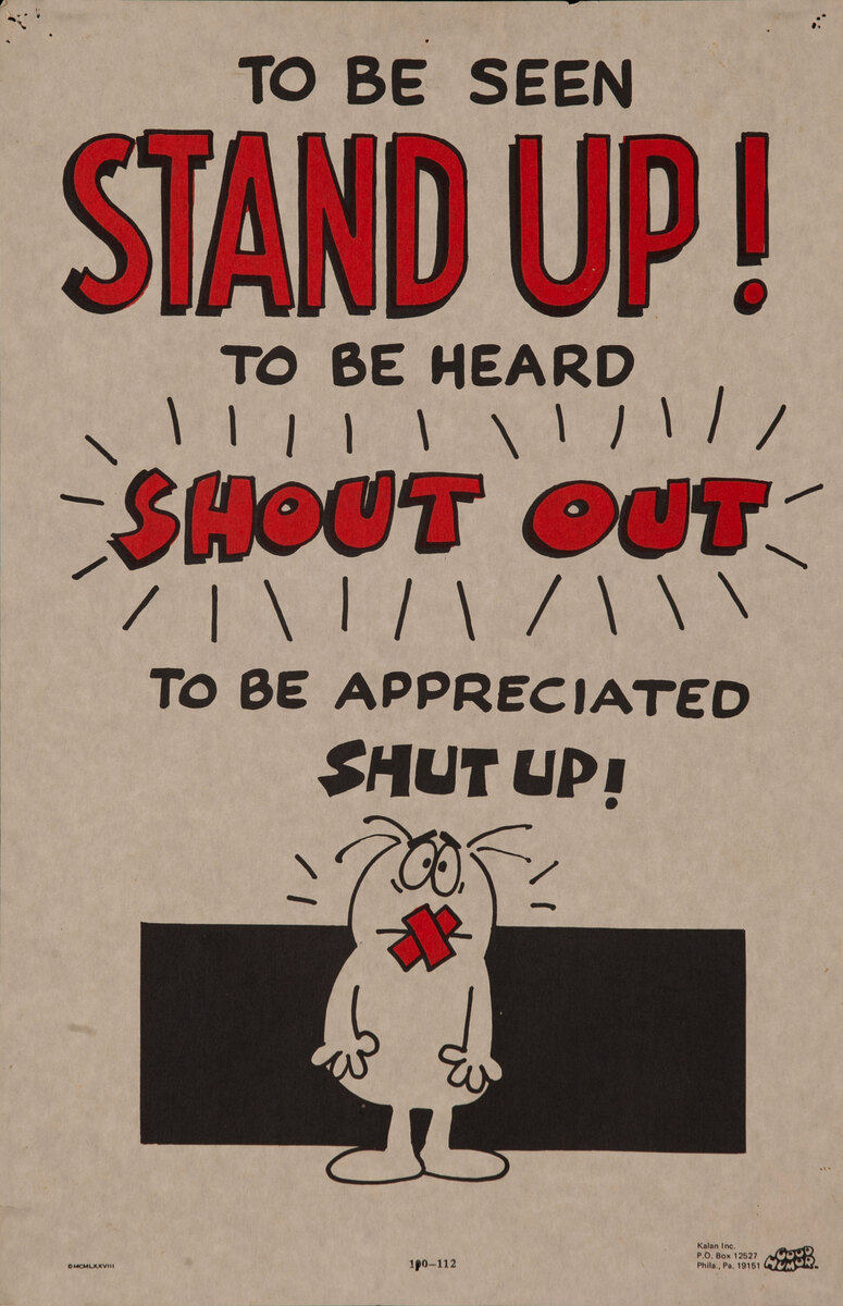 Comic Good Humor Poster - To be seen stand up!