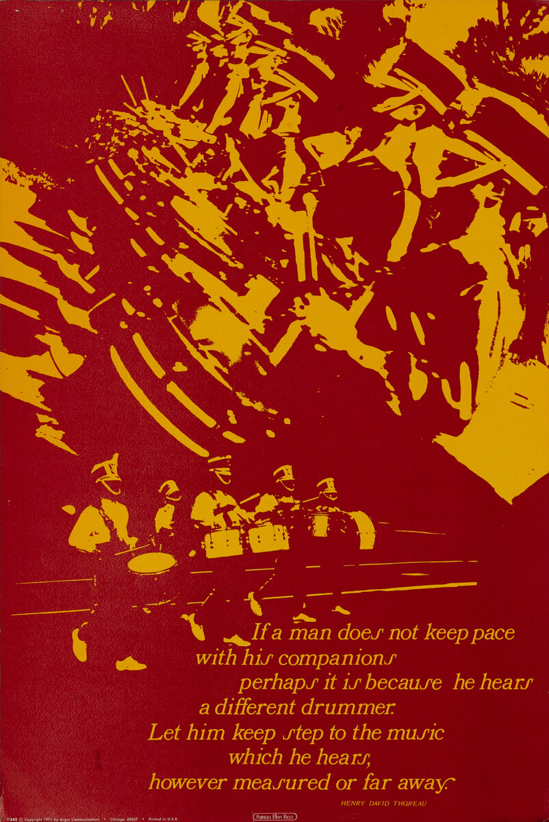 Original Argus Communications Mid Century Poster - Drummers