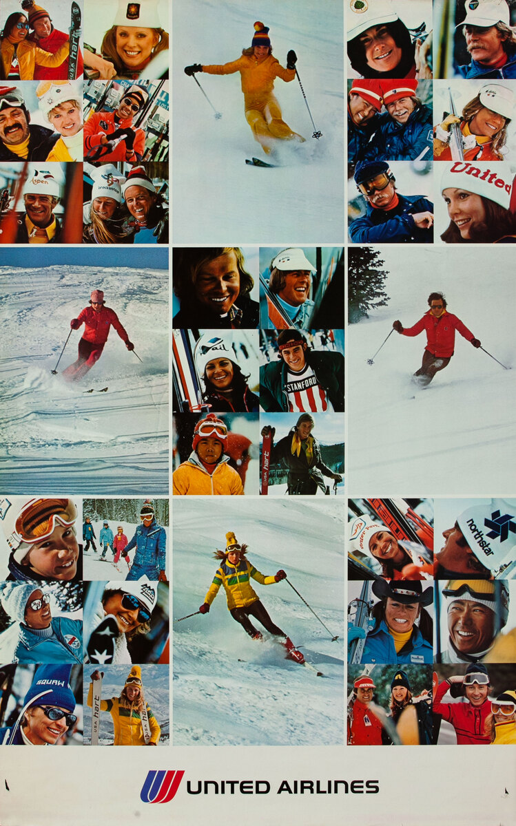 United Airlines Poster - Skiing Photos