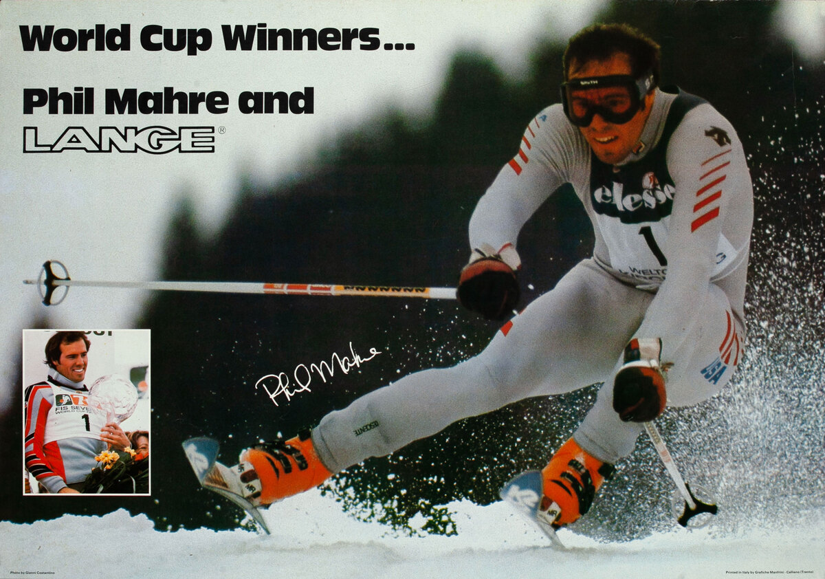 World Cup Winners...Phil Mahre and Lange Skiing Poster