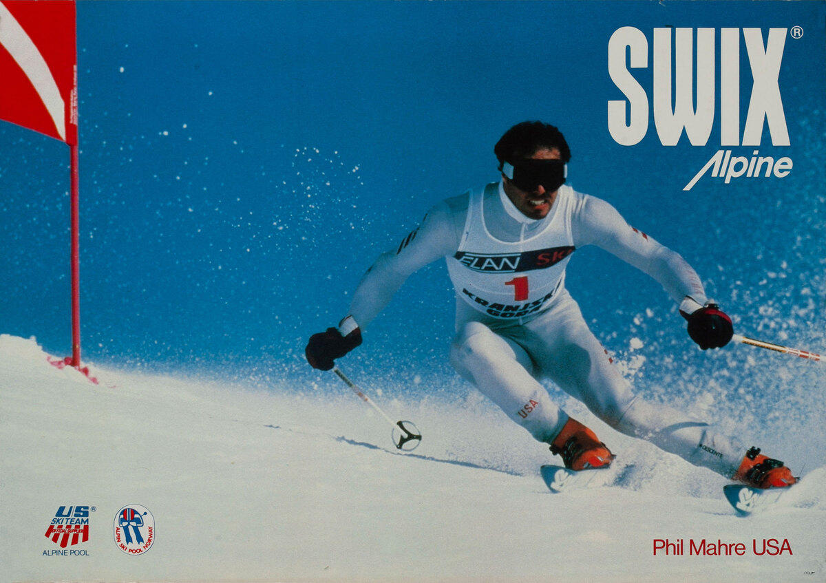 Swix Alpine - Phil Mahre USA Ski Poster