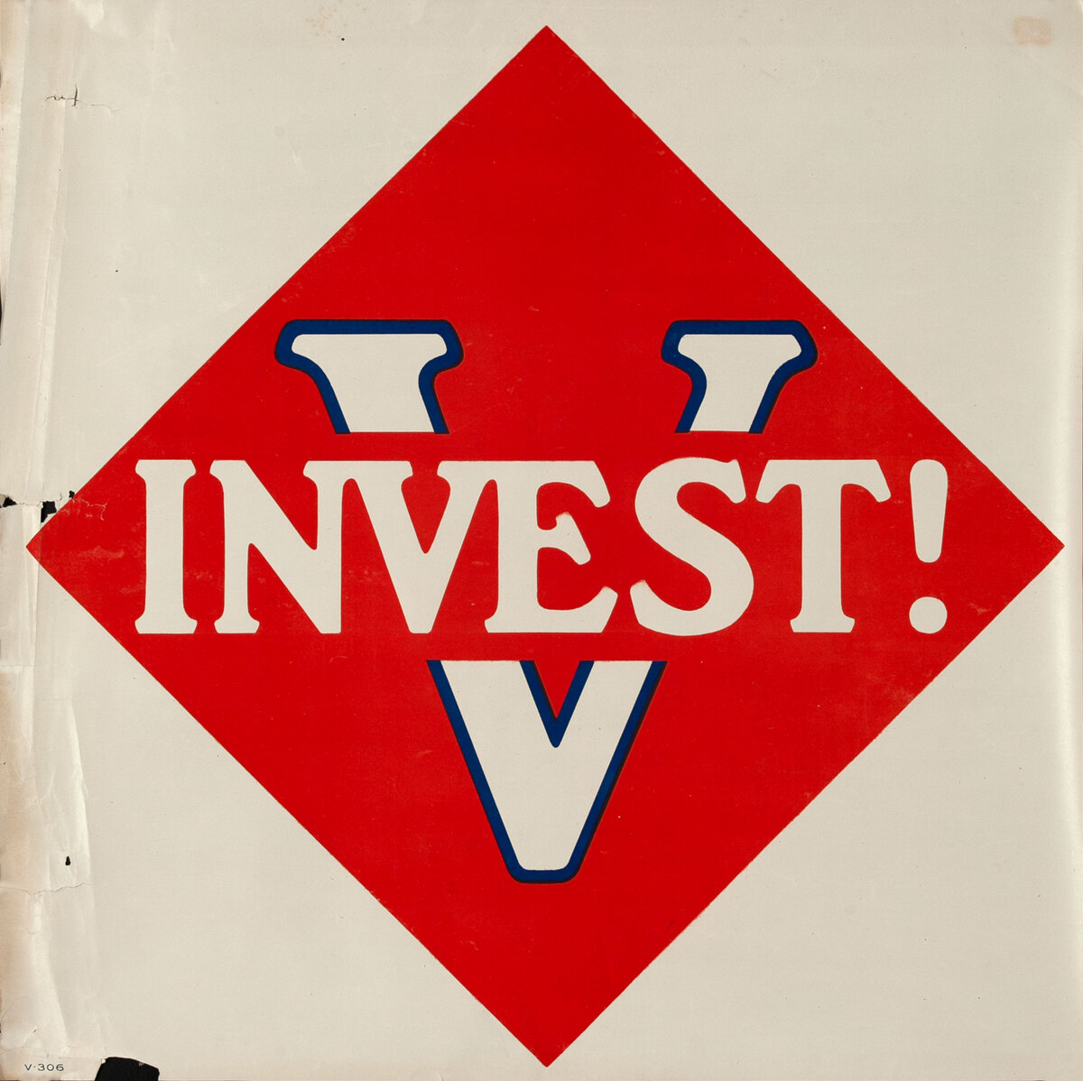 V Invest Original WWI Poster - Red