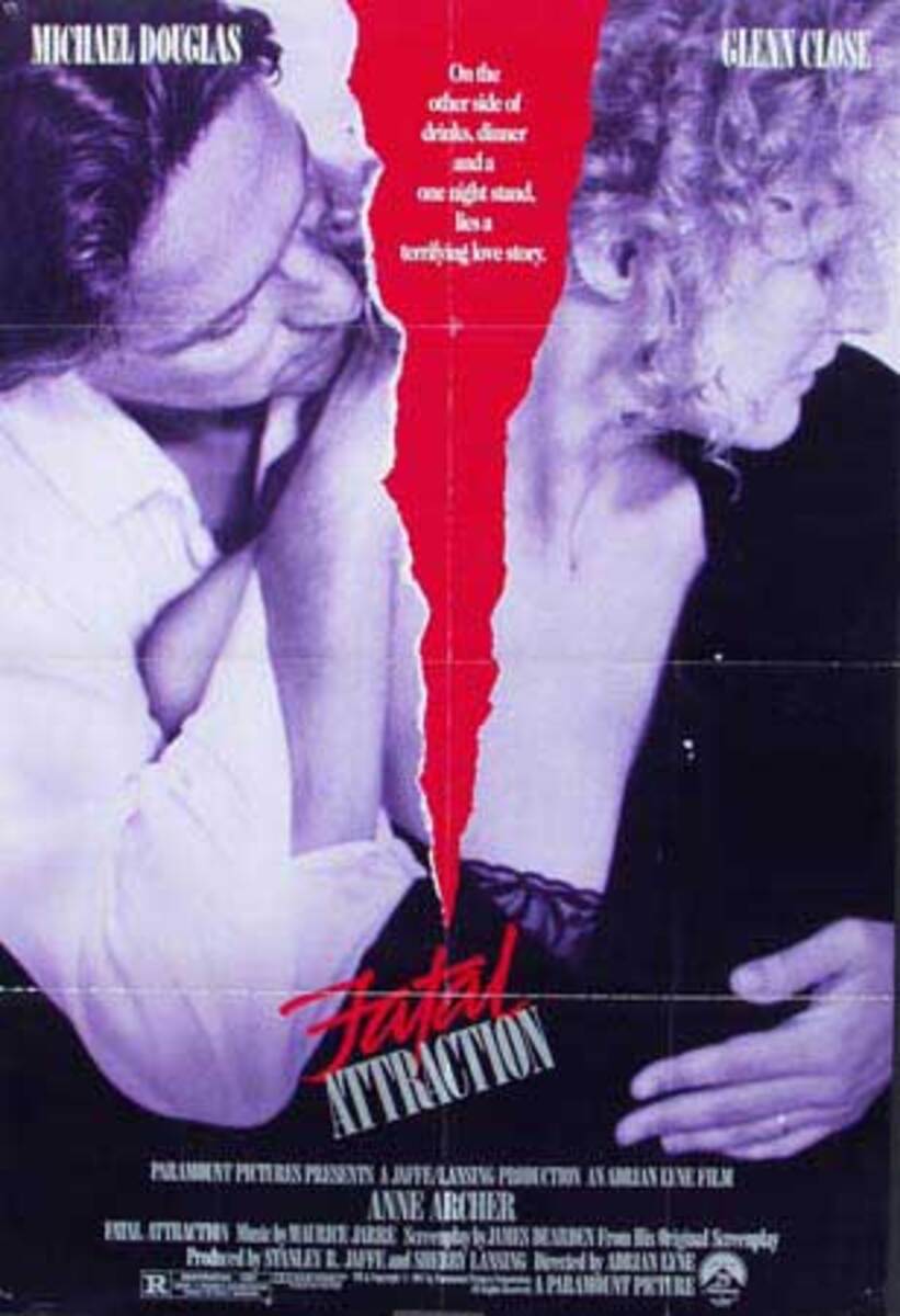Fatal Attraction Original American 1 Sheet Movie Poster