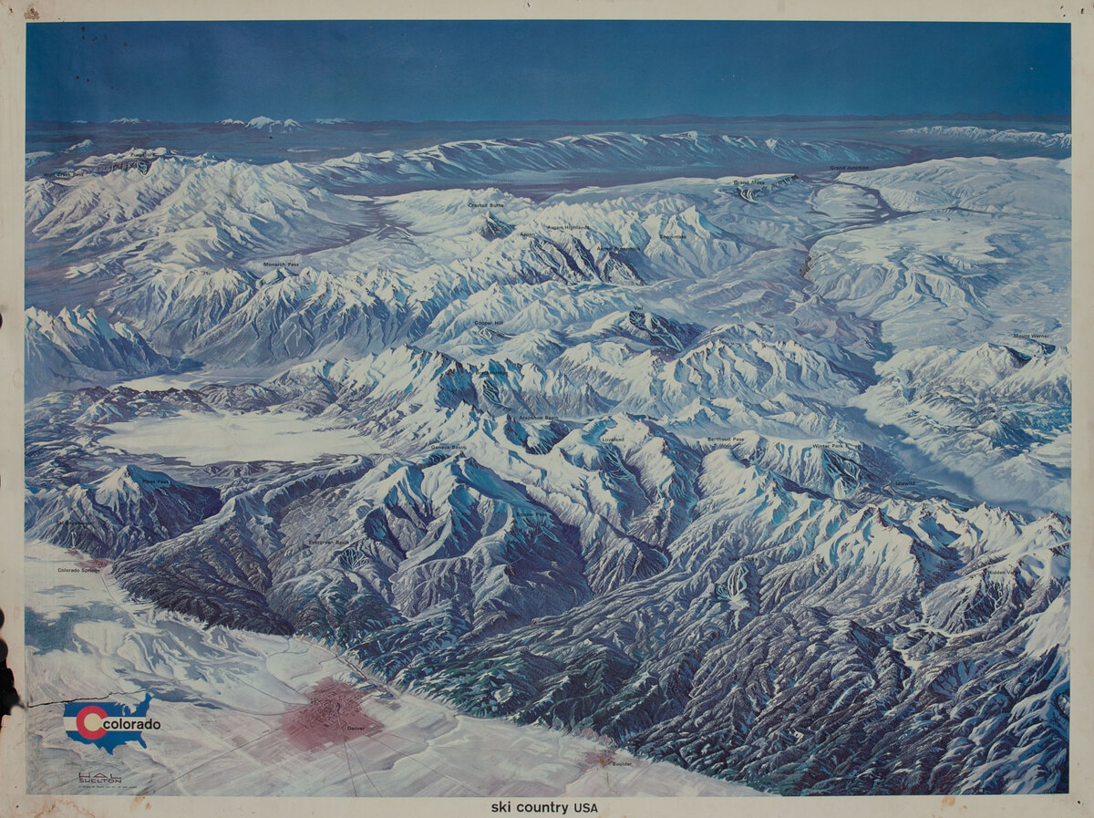 Ski Country USA Colorado Ski Trail Poster 