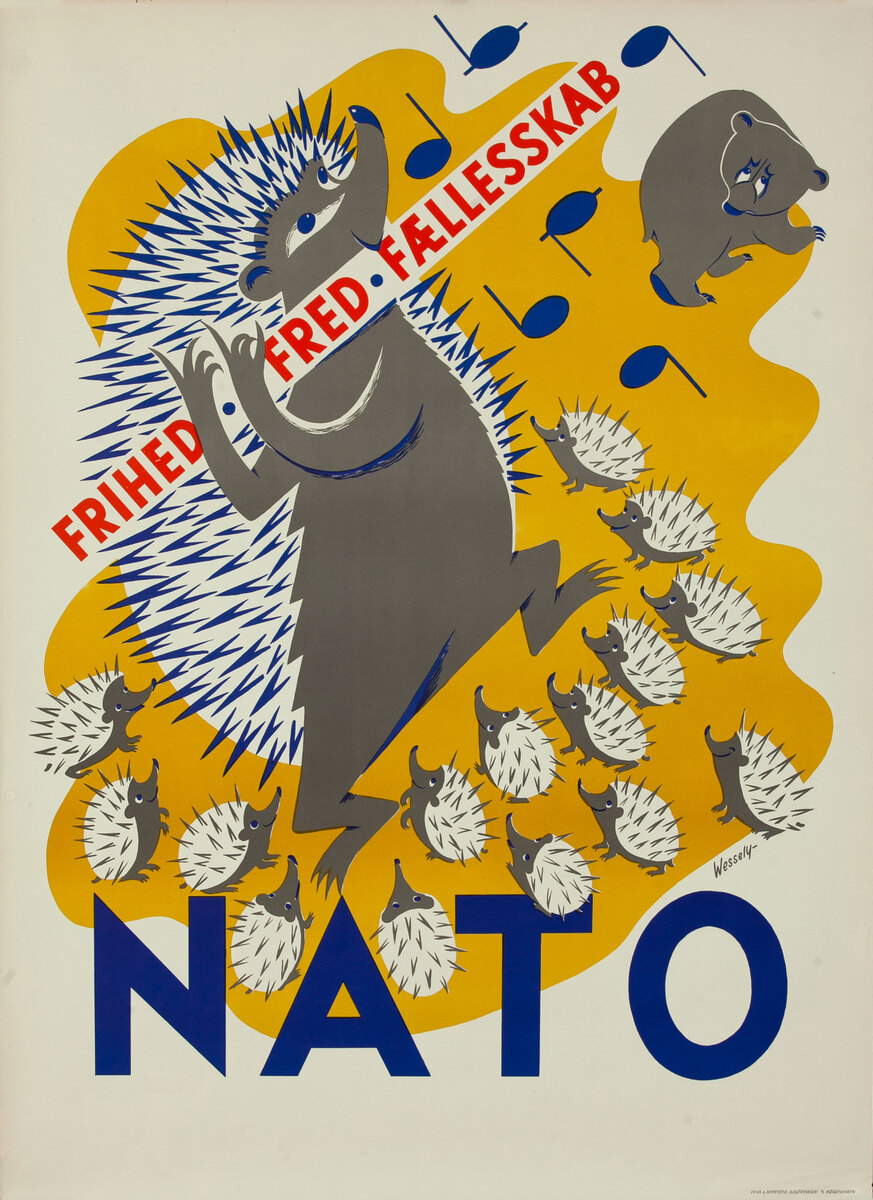 Nato Hedgehog Original Poster - North Atlantic Treaty Poster
