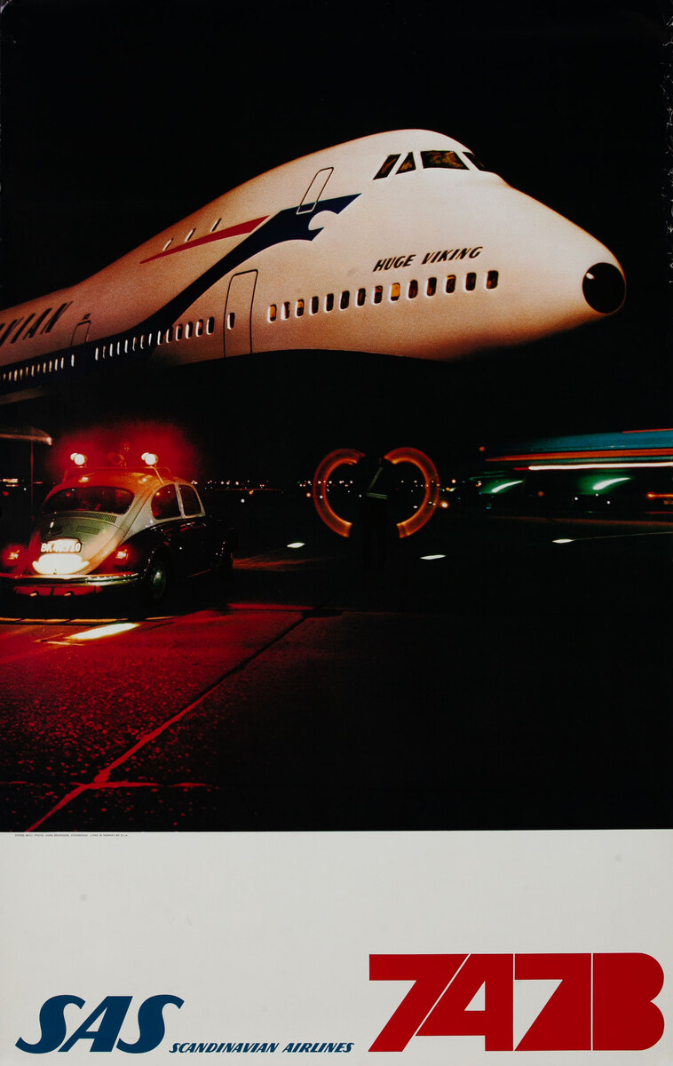 SAS Scandinavian Airlines Jumbo Jet 747B  Original Poster