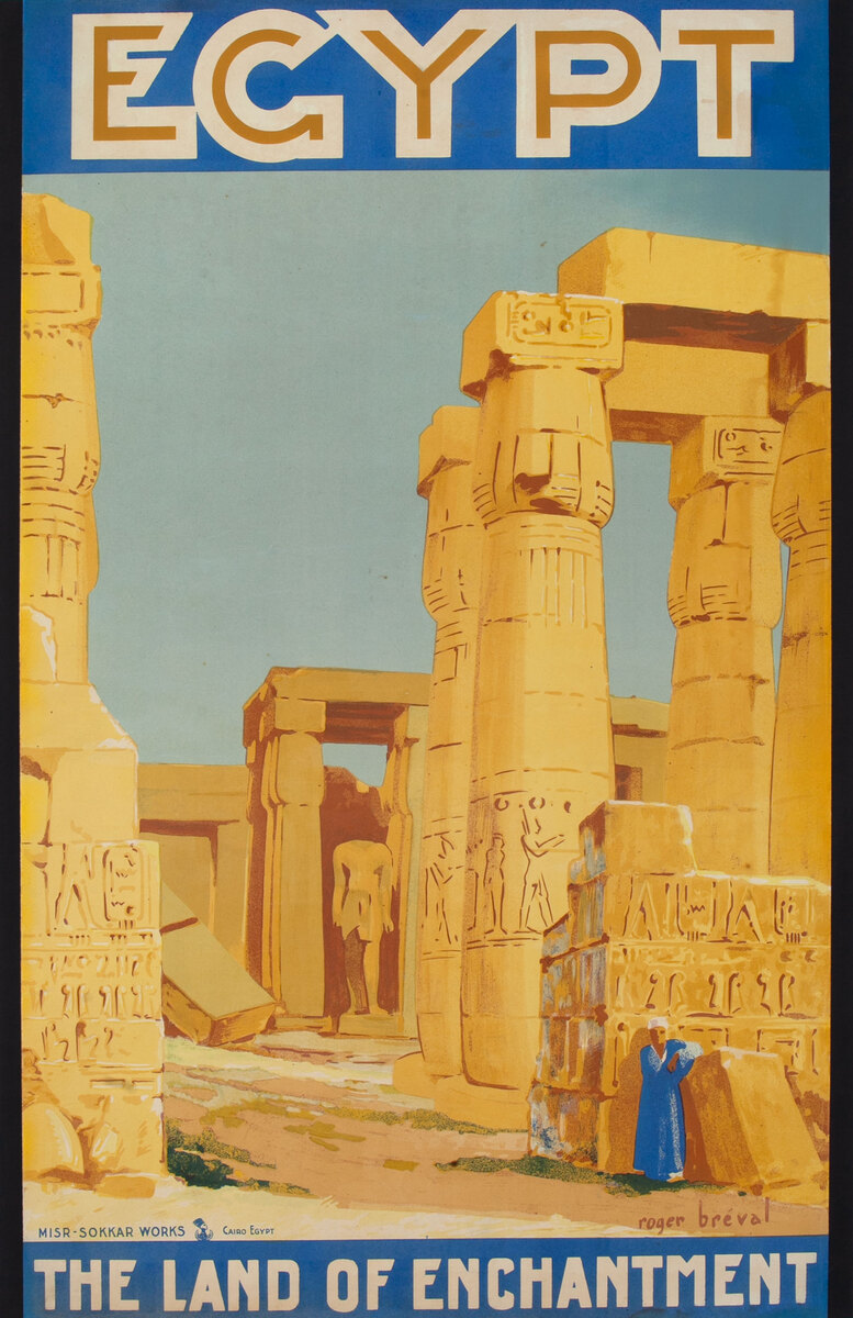 Egypt The Land of Enchantment Vintage Travel Poster