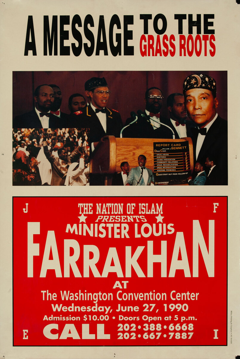 Nation of Islam Louis Farrakhan Speech Original Poster