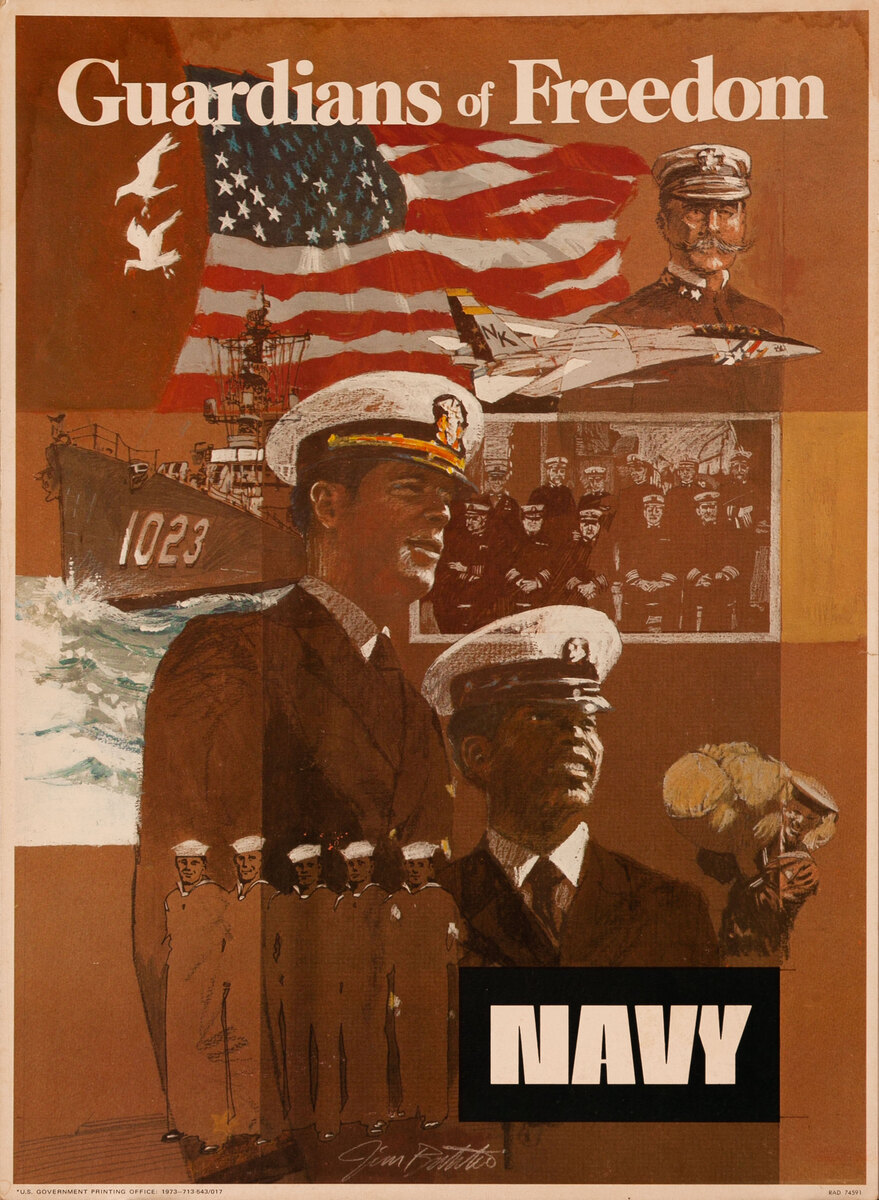 Vietnam War Navy Recruiting Poster - Guardians of Freedom
