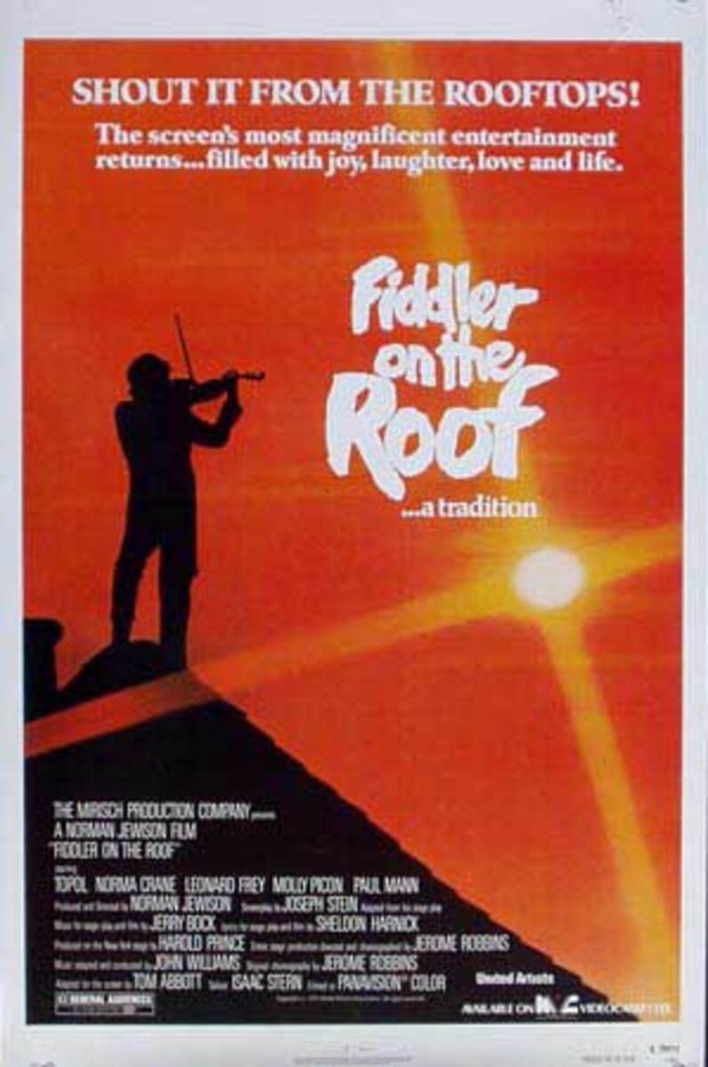 Fiddler on the Roof Original Movie Poster