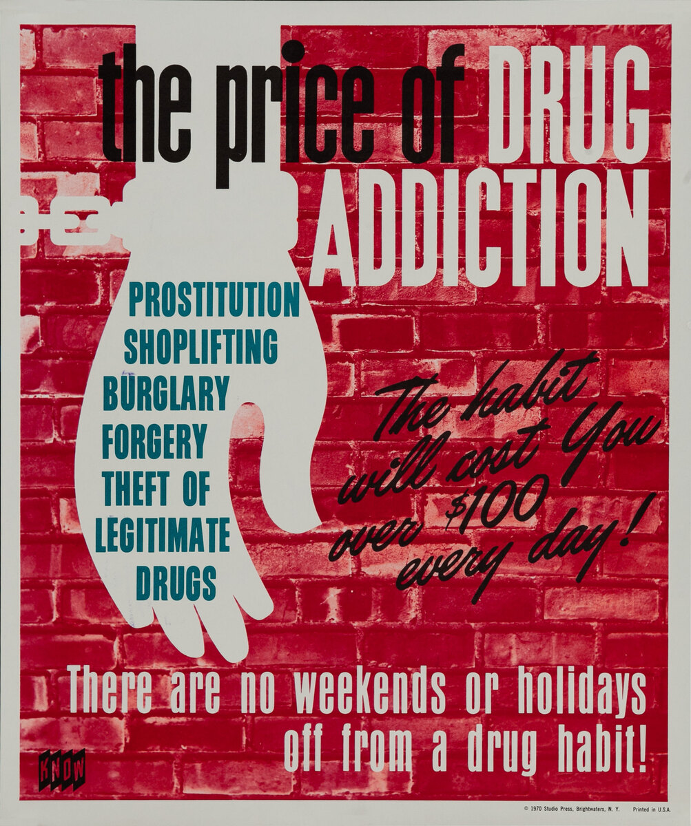 KNOW The Price of Drug Addiction Anti-drug Abuse Poster