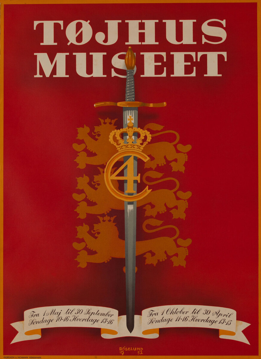 Original Danish War Museum Poster - Sword