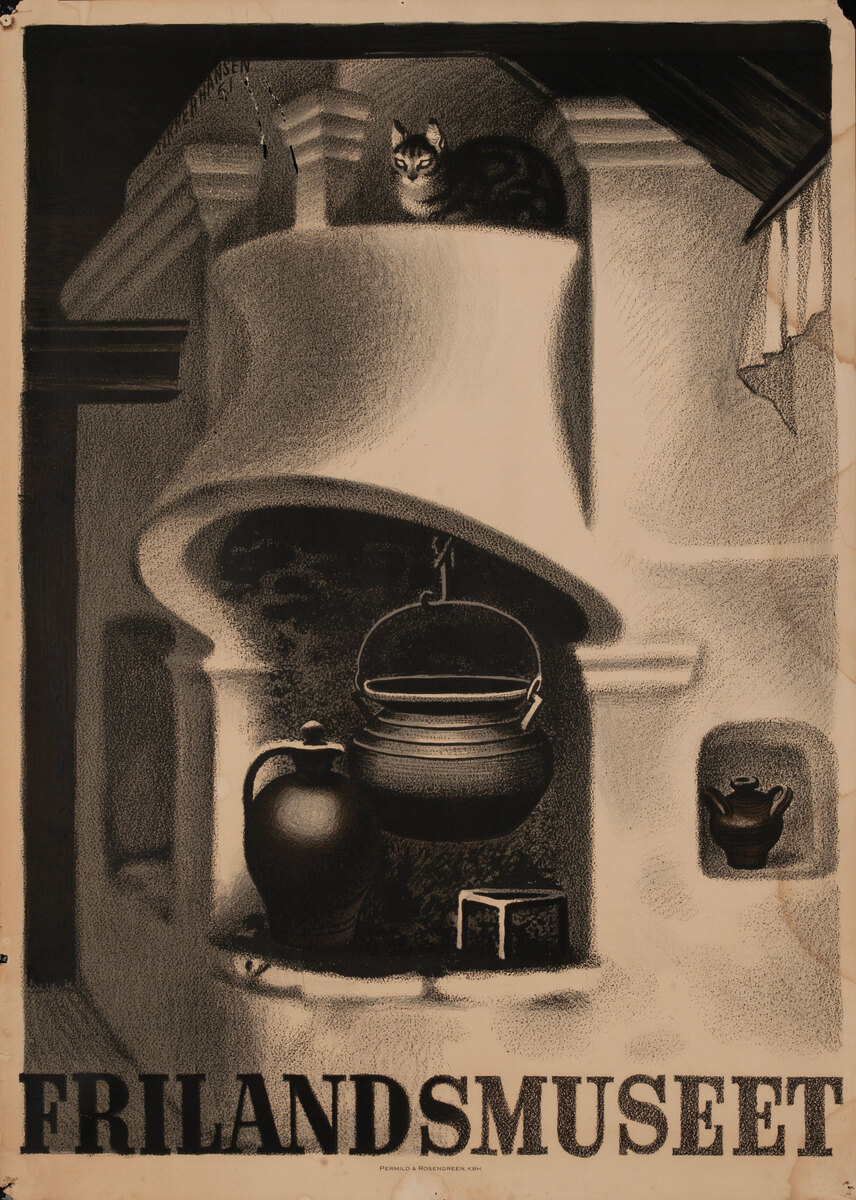 Frilandsmuseet, The Outdoor Museum, Original Danish Poster