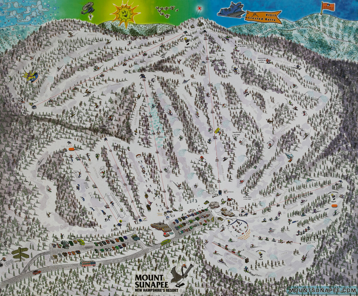 Mount Sunapee New Hampshire's Resort Original Ski Map