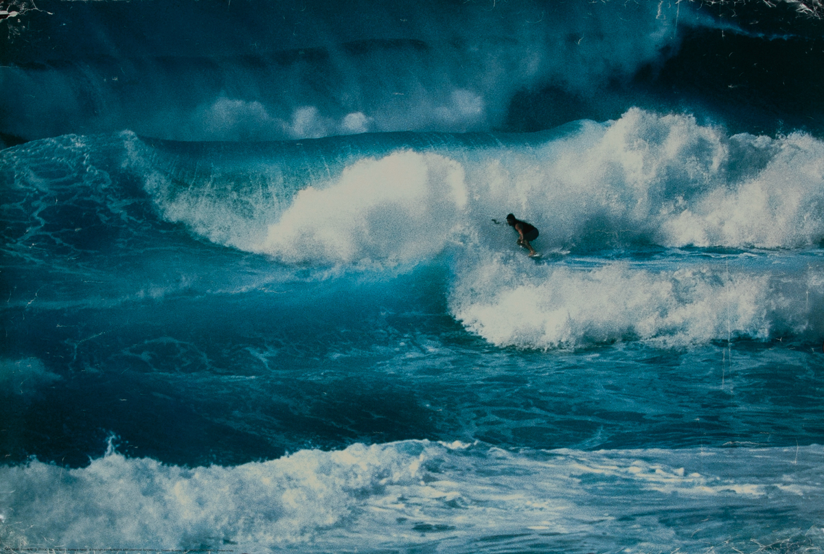 Wave Surfing in Hawaii Original Travel Poster