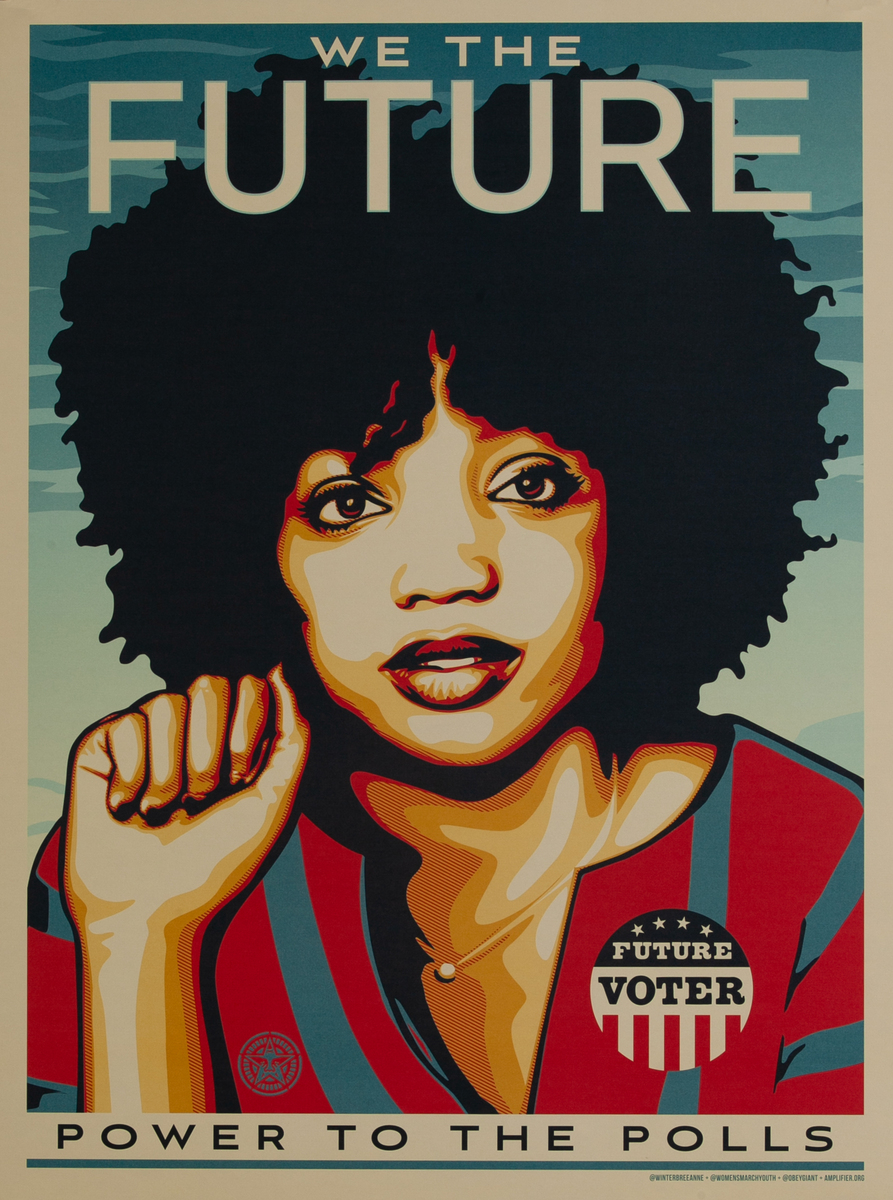 Original We the Future Power to the Polls Poster