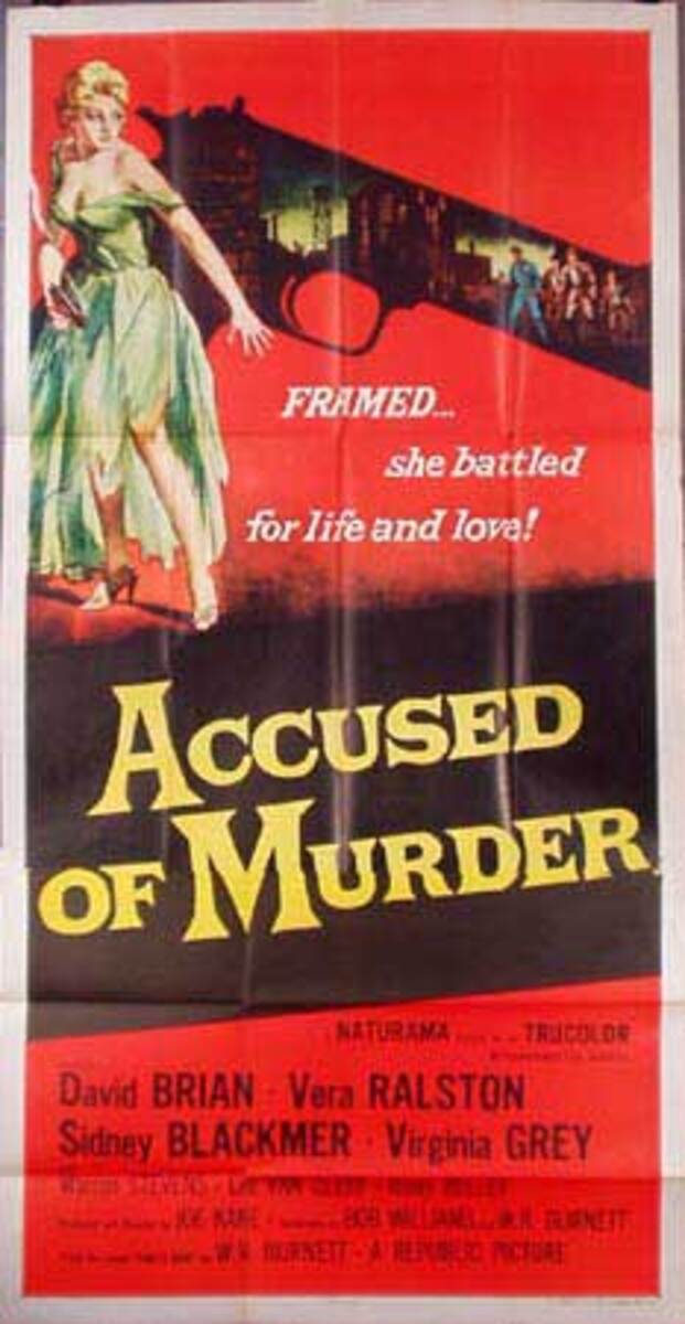 Accused of Murder B Vintage Original Movie Poster 3 Sheet