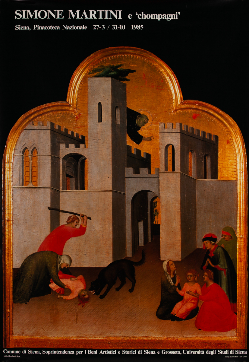 Simone Martini Siena, Pinacoteca Nazionale Original Italian Exhibit Poster