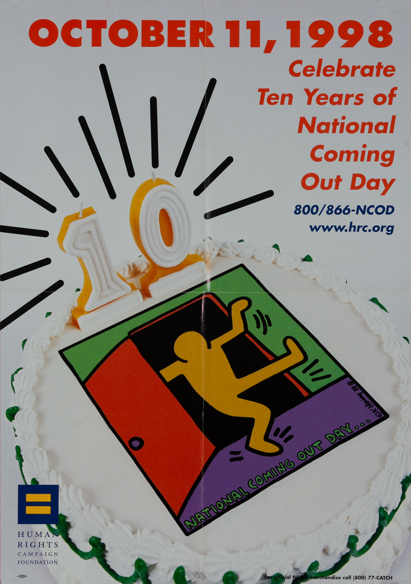 Celebrate Ten Years of National Coming Out Day Original Human Rights Campaign Foundation Poster