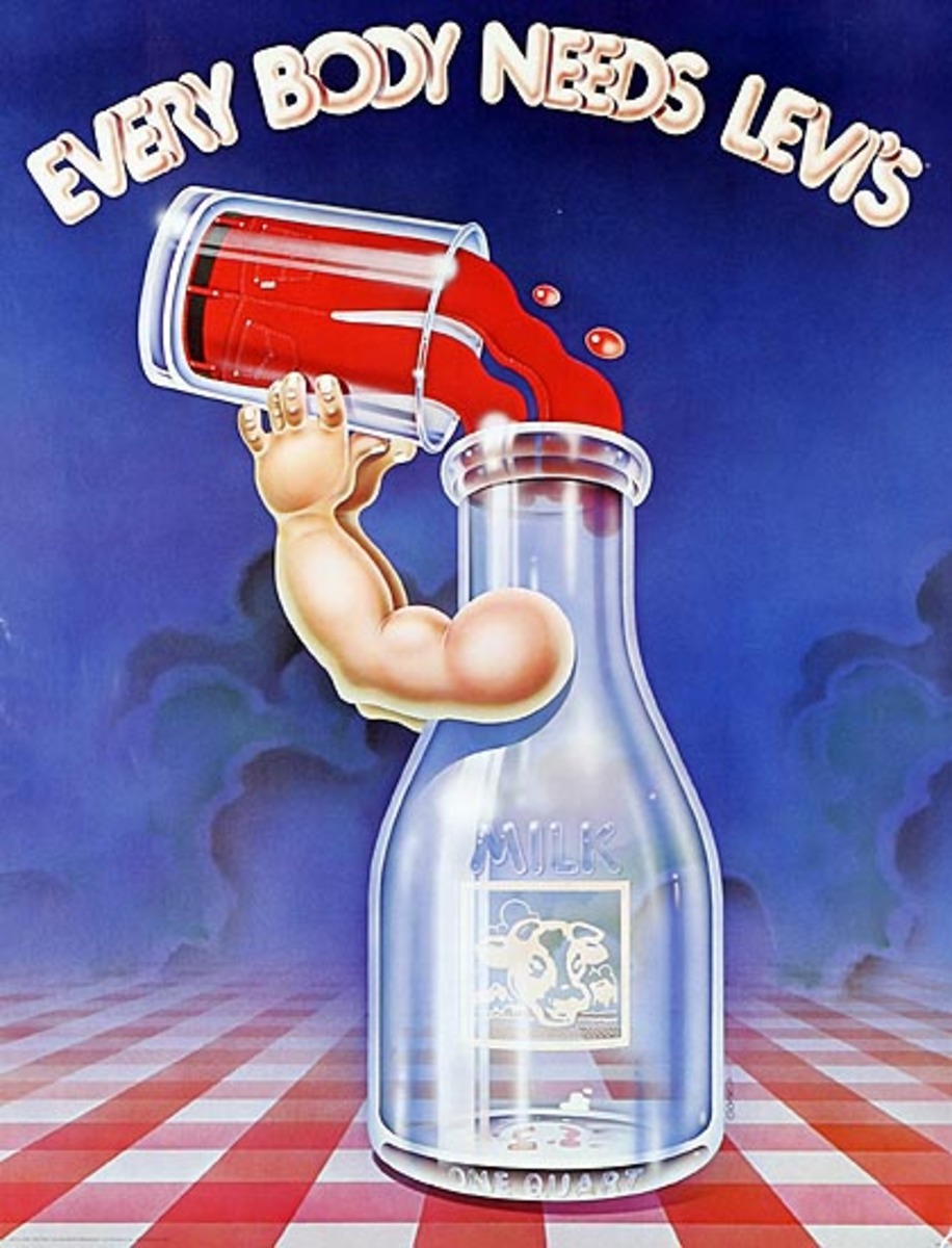 Every Body Needs Levi's Original Advertising Poster 