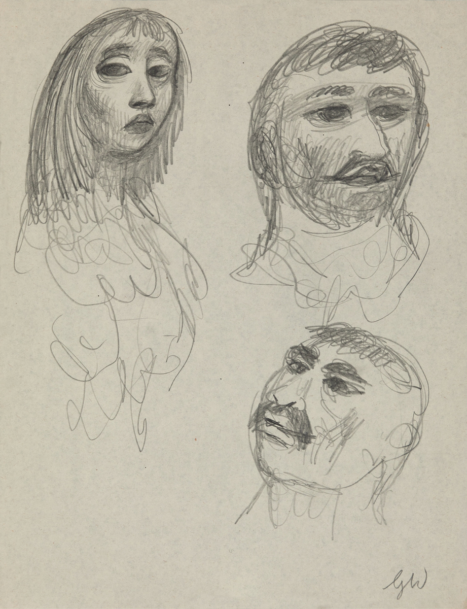 Original Garth William Illustration Art Three Faces