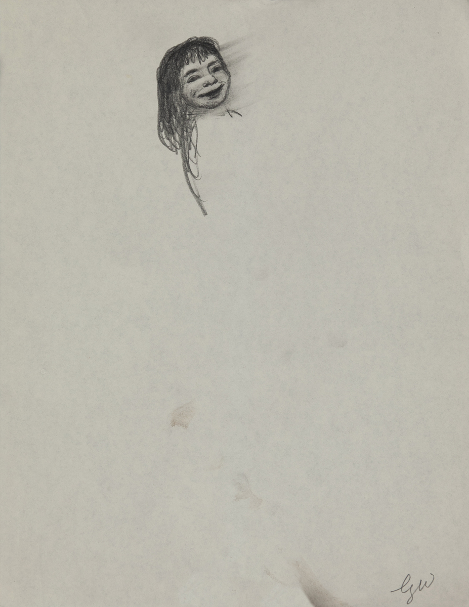 Original Garth William Illustration Art Smiling Women's Face