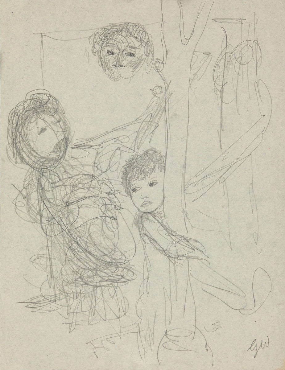 Original Garth William Illustration Art Boy and Family