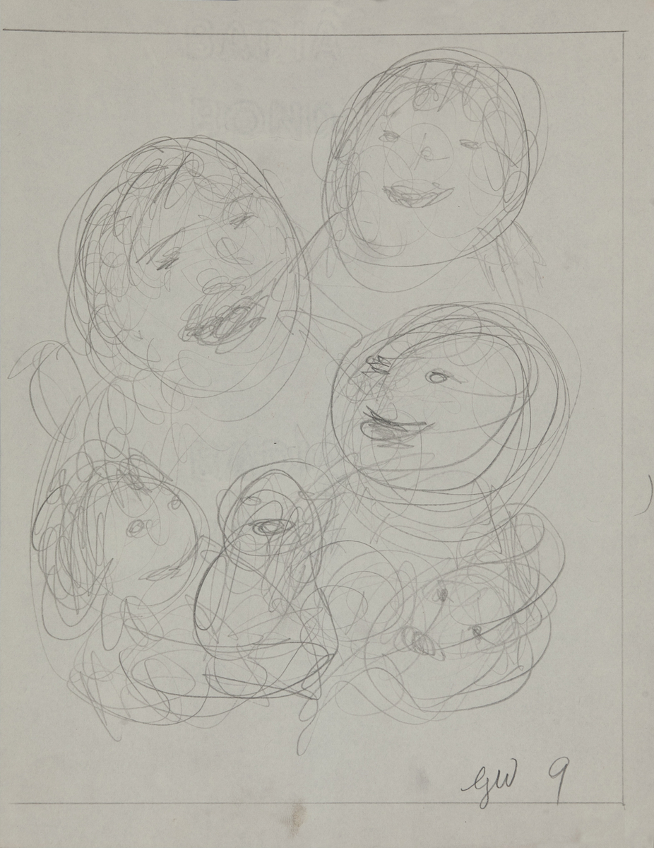Original Garth William Illustration Art Smiling Family Faces